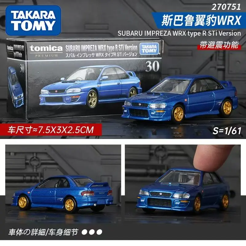 تاكارا تومي توميكا نموذج مميز صغير سوبارو امبريزا WRX نوع R STi نسخة TP30 دييكاست ألعاب مصنوعة من خليط معدني تماثيل خيالية هدية