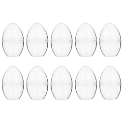 Easter Egg Ball Clear Plastic Fillable Ball Ornament Egg Shape DIY Plastic Ball Bath Bomb Crafting Mold Wedding Party Decor