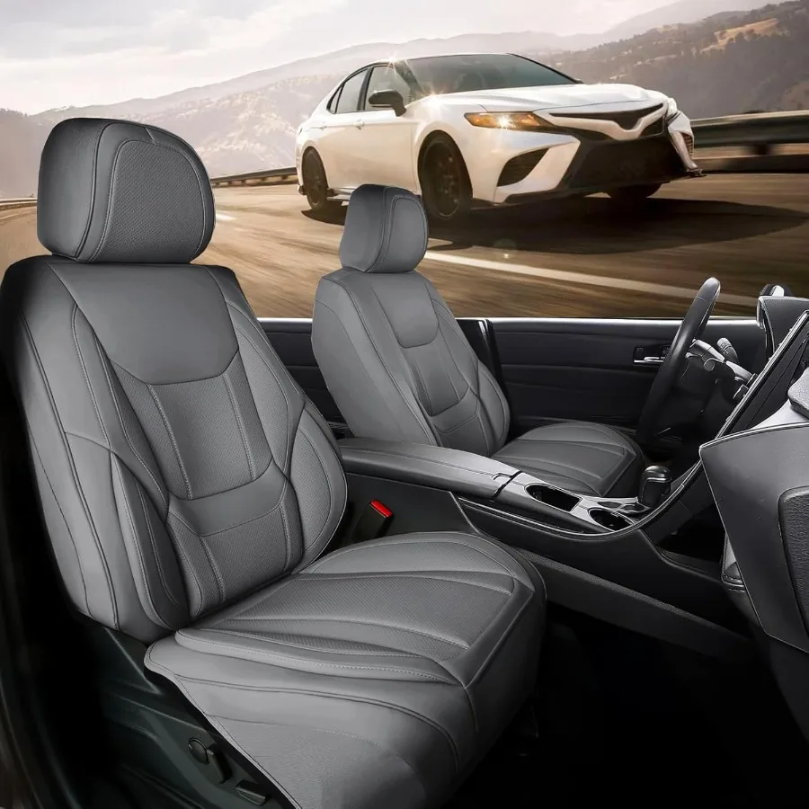 

Чехлы на автомобильные сиденья на заказ, совместимые с Mustang Civic, кожаный водонепроницаемый чехол из нескользящей пены с эффектом памяти для передних сидений Custo