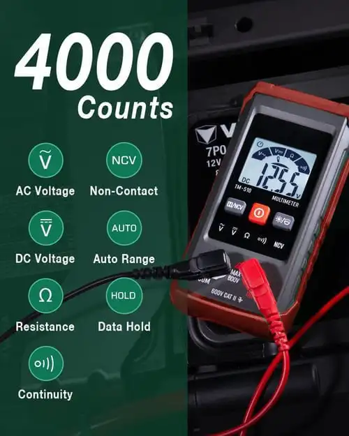 Digitale Multimeter HT123 Profesional multimetro Smart DC AC Spanning Condensator Ohm Diode NCV Tester Detector meter