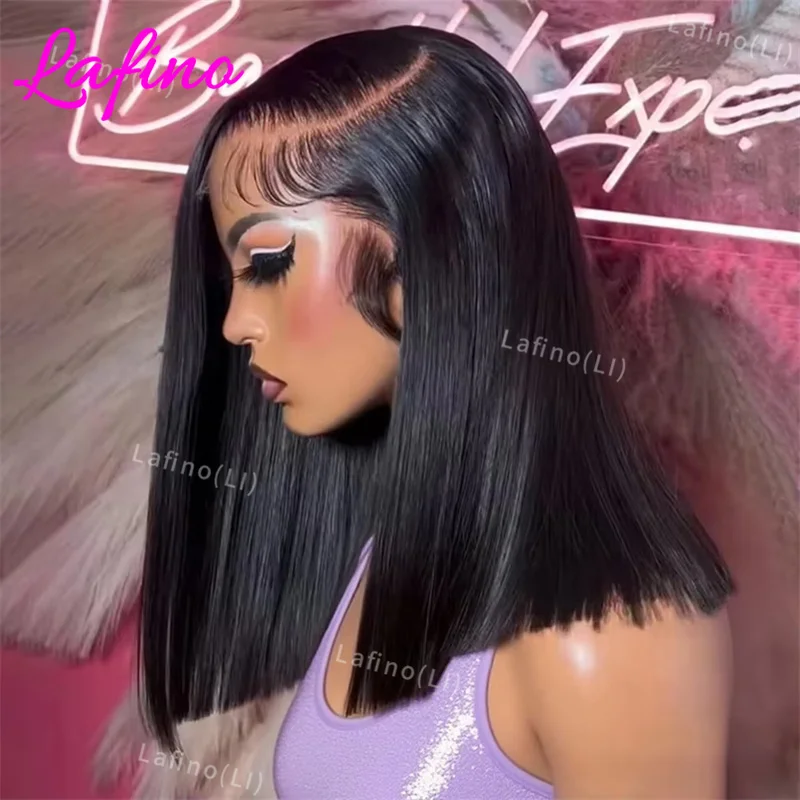 

Парик-каре 13x6 HD Lace Frontal, короткий, прямой, без клея, с предварительно нарезанной основой 5x5, готовый к носке, 100% натуральные человеческие волосы, с предварительно выщипанной линией роста волос