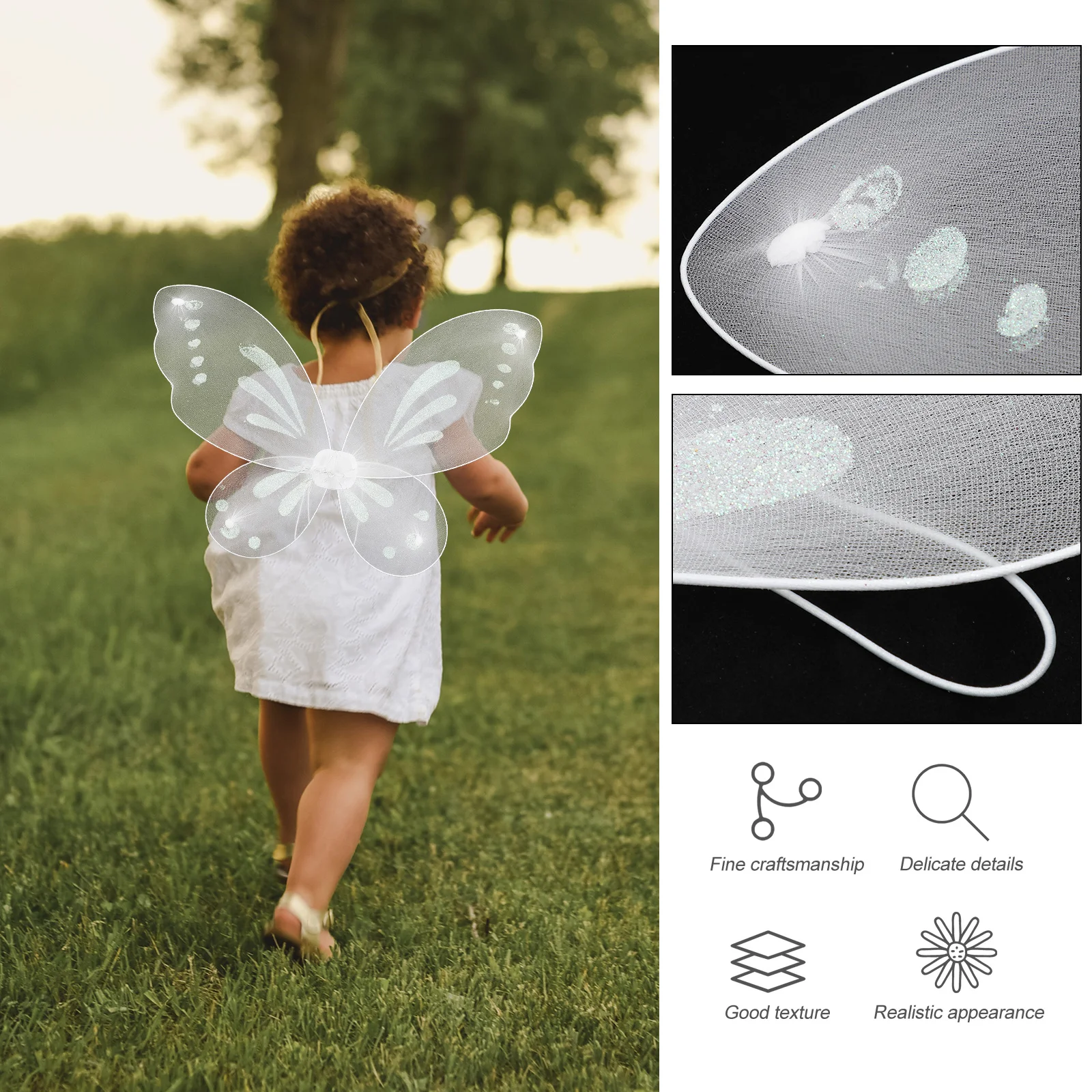 Butterfly Wings Toys Fairy Woman Costume Women Elf Teen for Girls Child Toddler Baby