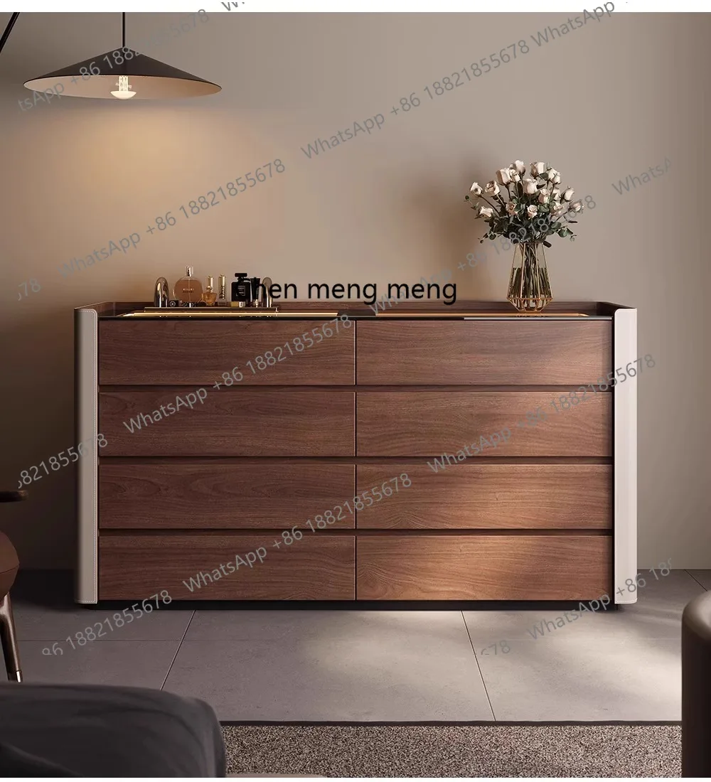 

Italian retro high-end home cloakroom, bedside storage, jewelry cabinet, bedroom, solid wood locker
