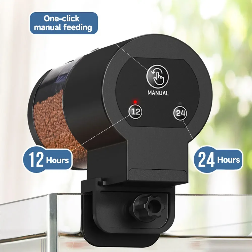 Picture 5: Automatic Fish Feeder 100ML Capacity Battery Operated Programmable Timer for Aquarium Fish Tank Easy to Set Up Vacation Use