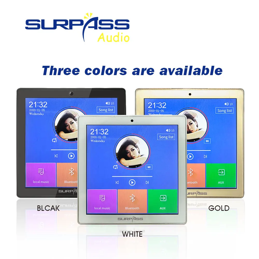 Bluetooth 4 Kanal 25 W Pa Home Audio Mini 4 Zoll Hintergrundmusiksystem Touchscreen