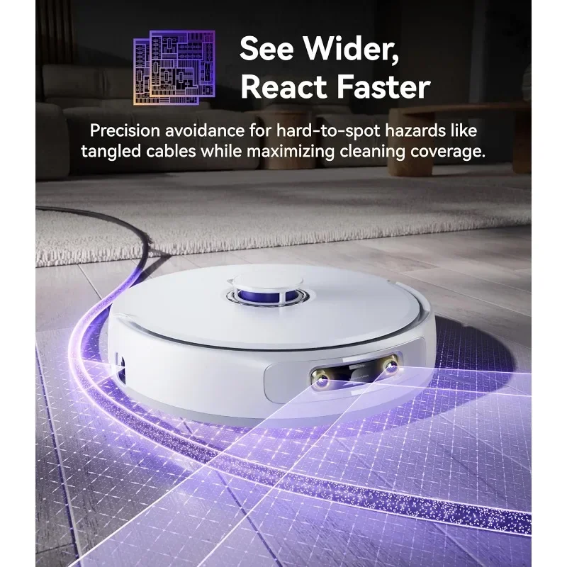 NARWAL Freo Z Ultra Robot Vacuum and Mop Combo, Dual RGB Cameras and Chips, AI Avoidance, 12000Pa Suction, Real-Time Decisions