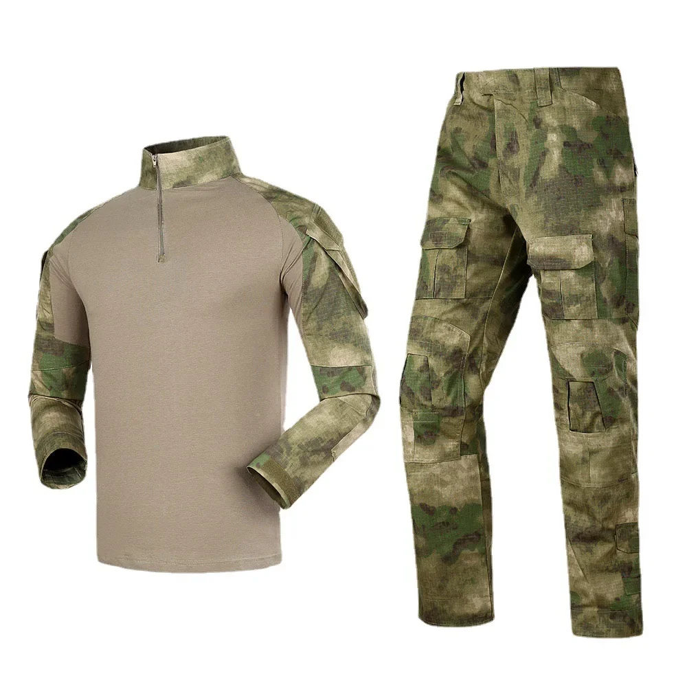Men's EMR Camo Tactical Frog Suit Combat Uniform Set Waterproof Workwear Cargo Pants Men Trainning Suits
