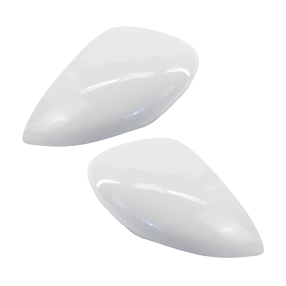 Left/Right White Car Rear View Side View Mirror Replacement Cover Cap Case Shell for Ford Fiesta 2009-2015