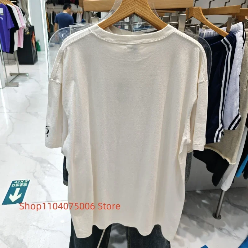 Men's Rainbow Saint Print Oversized T-shirt Vintage Gradient High Street Tee
