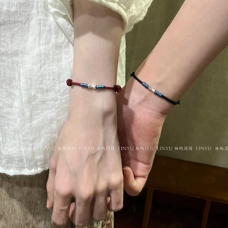 Ultra Bamboo Joint Red Cord Handmade Rope Bracelet for Success in Study and Career Couple Gift with Best Wishes Lucky Delicate