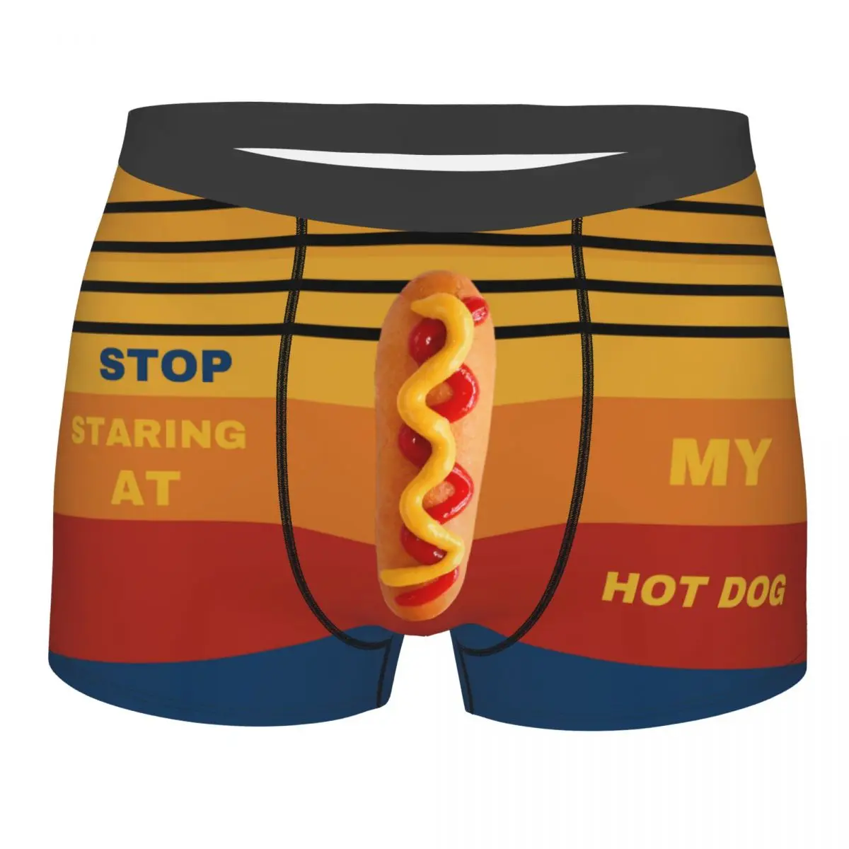 Pare de mirar mi perro caliente ropa interior del Día de San Valentín hombres regalo de aniversario calzoncillos tipo bóxer pantalones cortos bragas calzoncillos transpirables