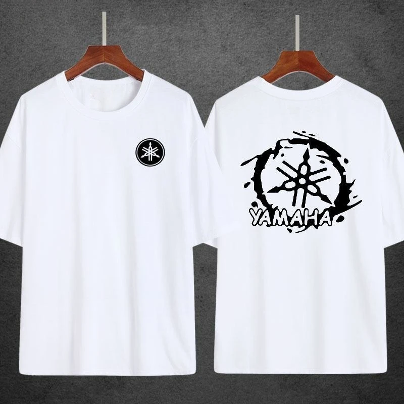 ياماها دراجة نارية ركوب على الطرق الوعرة في الهواء الطلق ياماها تي شيرت ملابس قصيرة الأكمام تي شيرت نصف كم قصير الأكمام تي شيرت شعبي