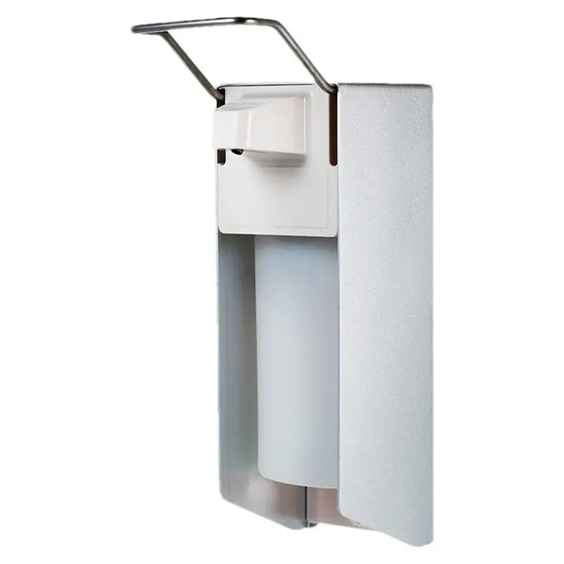 Wall Mount Shampoo Pump Refillable Press Down Liquid Dispenser Elbow Press Cleaning Liquid Container For Hotel Apartment