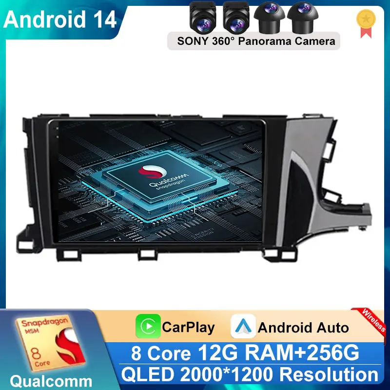 

QLED Carplay Android 14 Car For Honda Shuttle 2 2015-2020 Auto Radio Stereo Multimedia Player GPS Navigation NO 2DIN DVD Dash