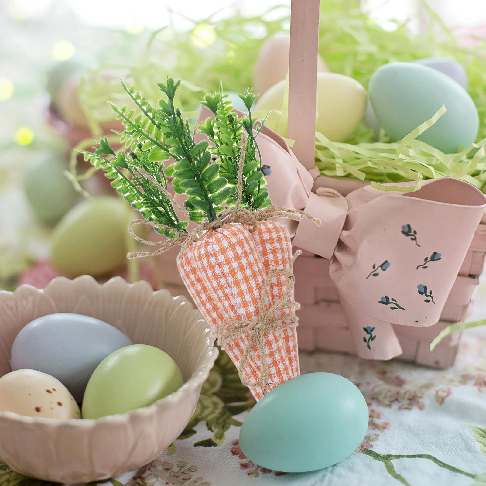 

3pcs Artificial Fabric Carrots Lifelike Easter Party Decorations For Tiered Trays Tables Home Kitchen Cloth Vegetable