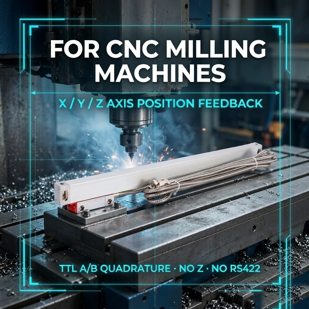 Professional KA200 Mini Grating Encoder 5μm/1μm  TTL Signa Connector CNC Lathe Mill Grinder Precision Digital Scale Sensor