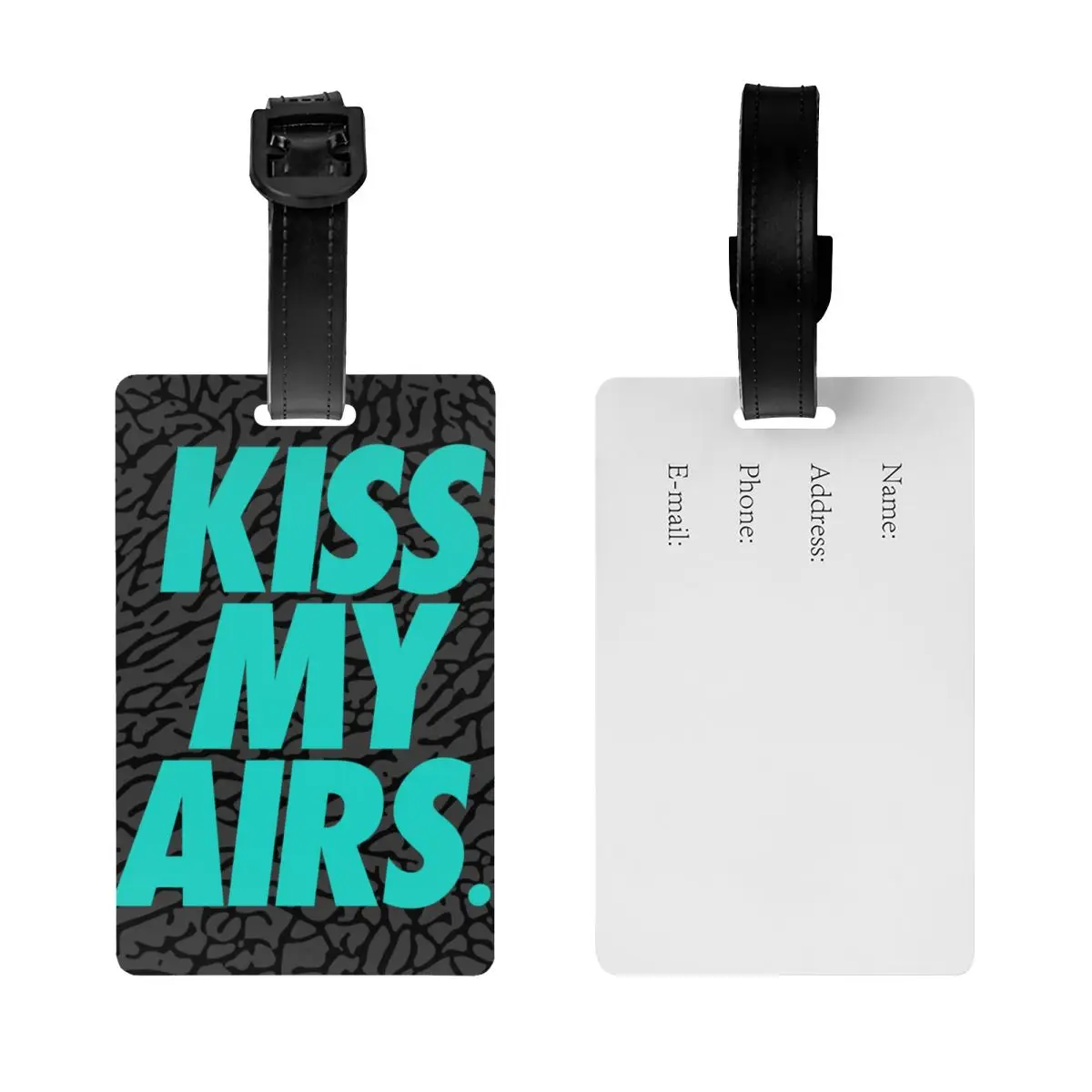 Custom Kiss My Airs Luggage Tag Privacy Protection Baggage Tags Travel Bag Labels Suitcase