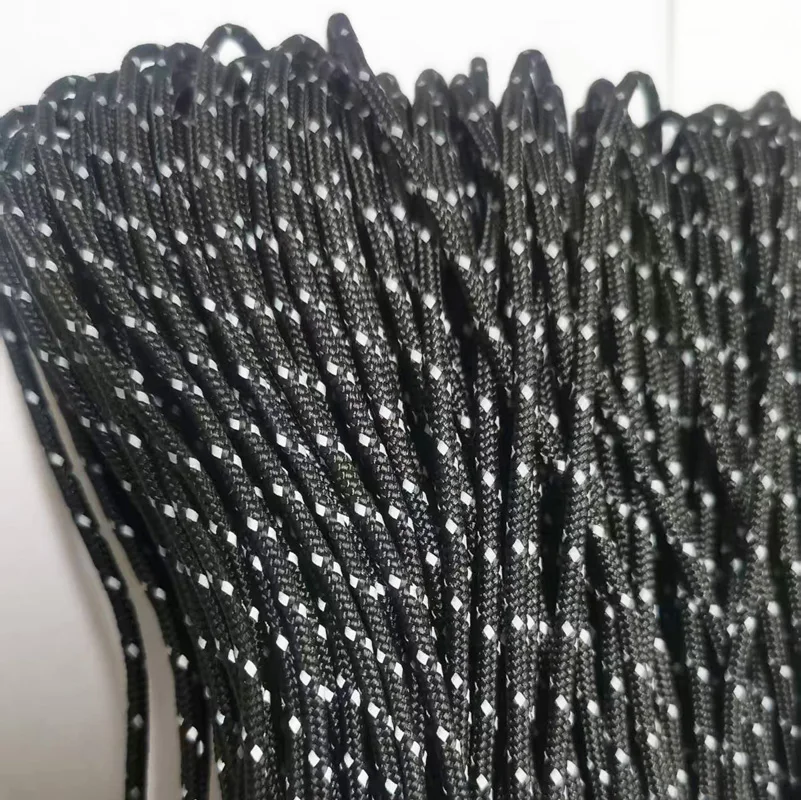 Im Dunkeln leuchtendes, reflektierendes Paracord, Durchmesser 2 mm, Paracord für Überlebenssituationen, Fallschirmschnur, Schlüsselband, Campingzelt, Kletterseil, Wandern, DIY – Detail 7