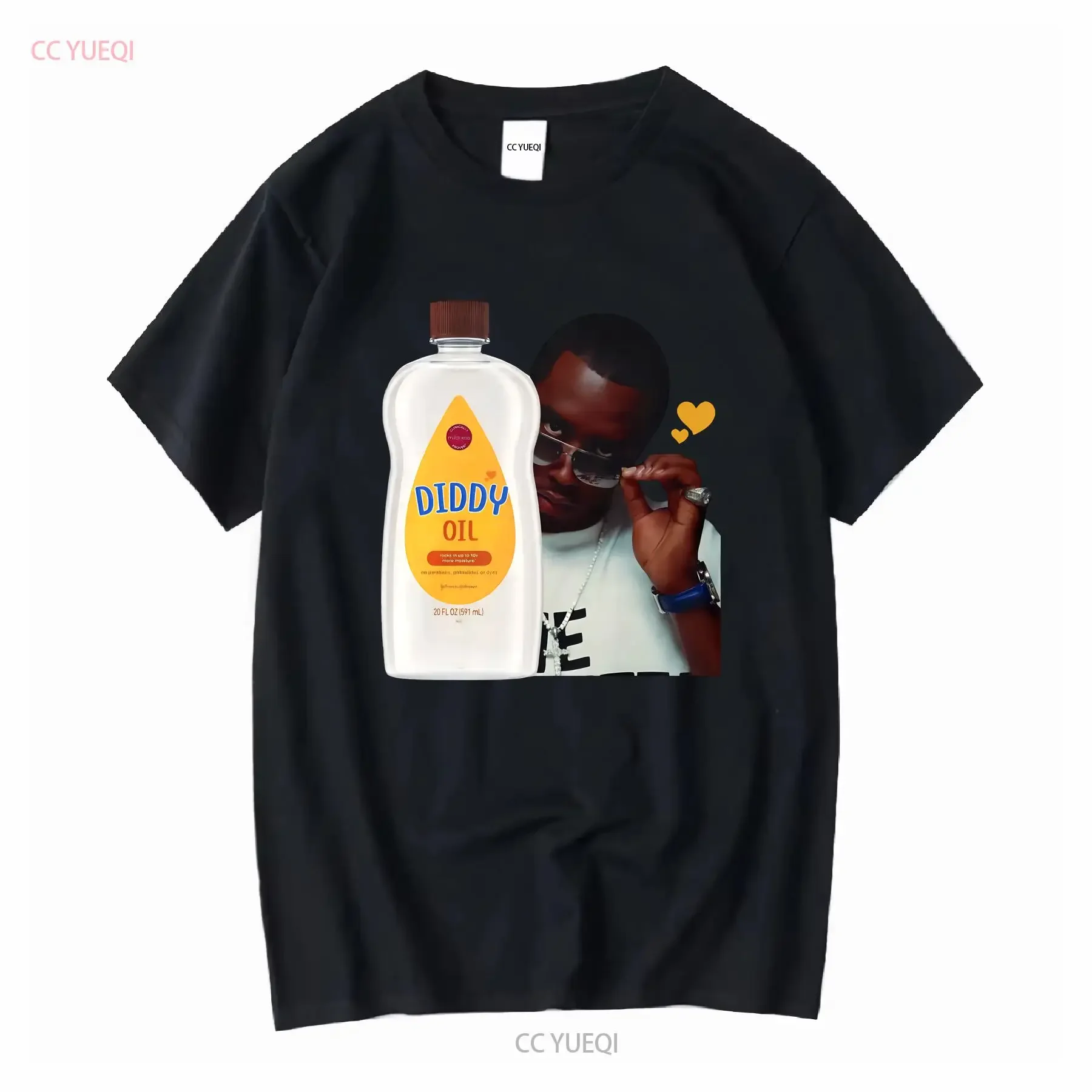 Diddy Baby Oil Party Freak OFF T Shirt vintage Washed streetwear homme Breathable Versatile Slightly Soft Stretched fashion