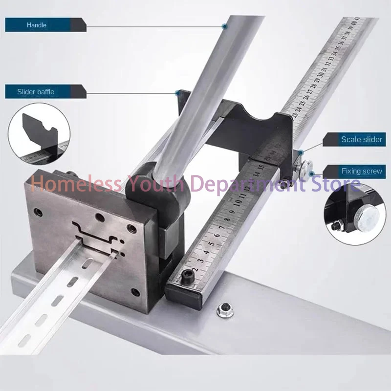 C35 Multifuntional Din Rail Cutter Din Rail Cutting Tool Easy Cut with Measure Gauge Double Wire Guide Cutting Machine