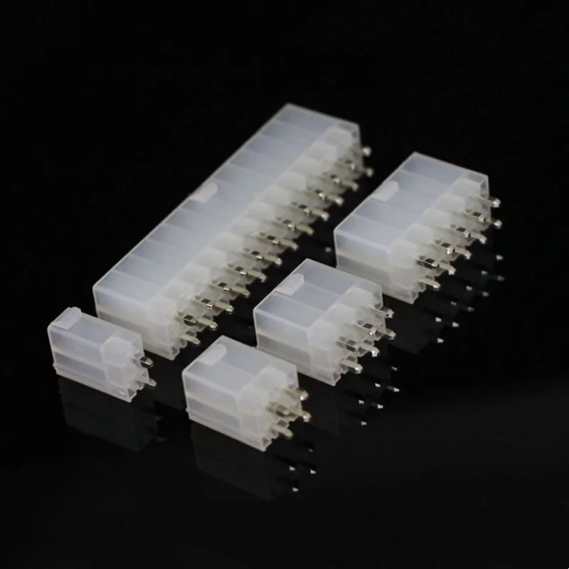 50PCS 5559 4.2mm 2P 4P 6P 8P 10P 12P 14P 16P 18P 20P 24P White Female Socket Straight/Bent Needle for Car Computer Connectors