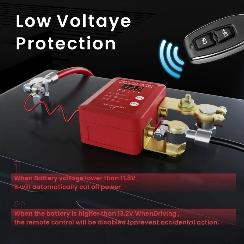 Universal Car Battery Power-off Switch 12V /24V Automobiles Battery Disconnects Switch Remote Control for Auto Accessories