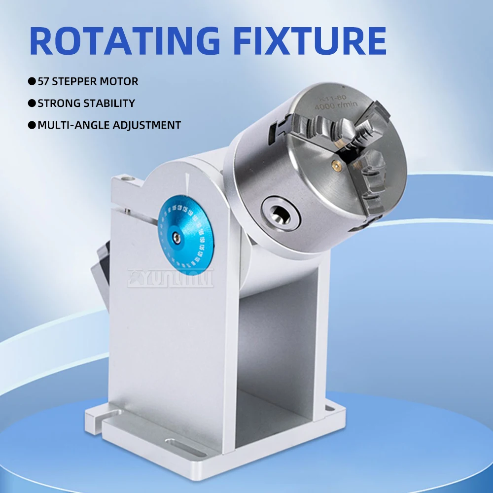 Precision Rotating Fixture,Marking Machine, Welding Machine, Universal 80 Chuck,  Rotating Motor, Chuck, Rotating Table