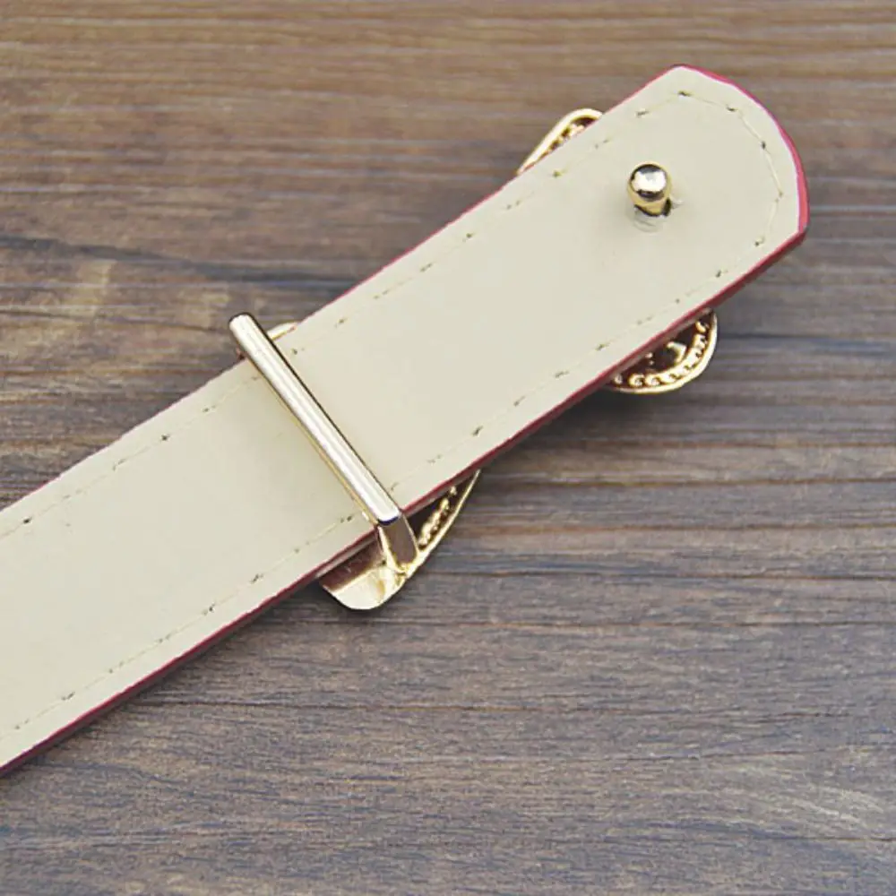 Adjustable Strap Children Belt Bowknot Buckle Waist Decoration Adjustable Belt Buckle Closure Solid Color Design Fashion Belt