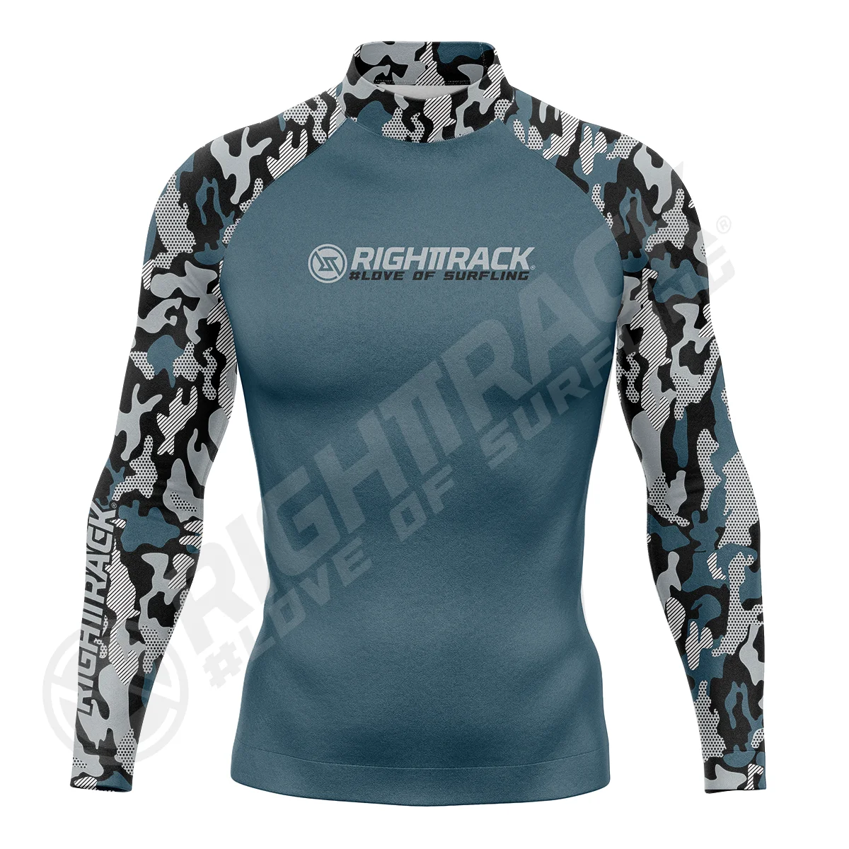 HotSale Rashguard męskie topy surfingowe lato UPF50 + druk cyfrowy Lycra stroje kąpielowe kostiumy kąpielowe RIGHTTRACK odzież do sportów wodnych