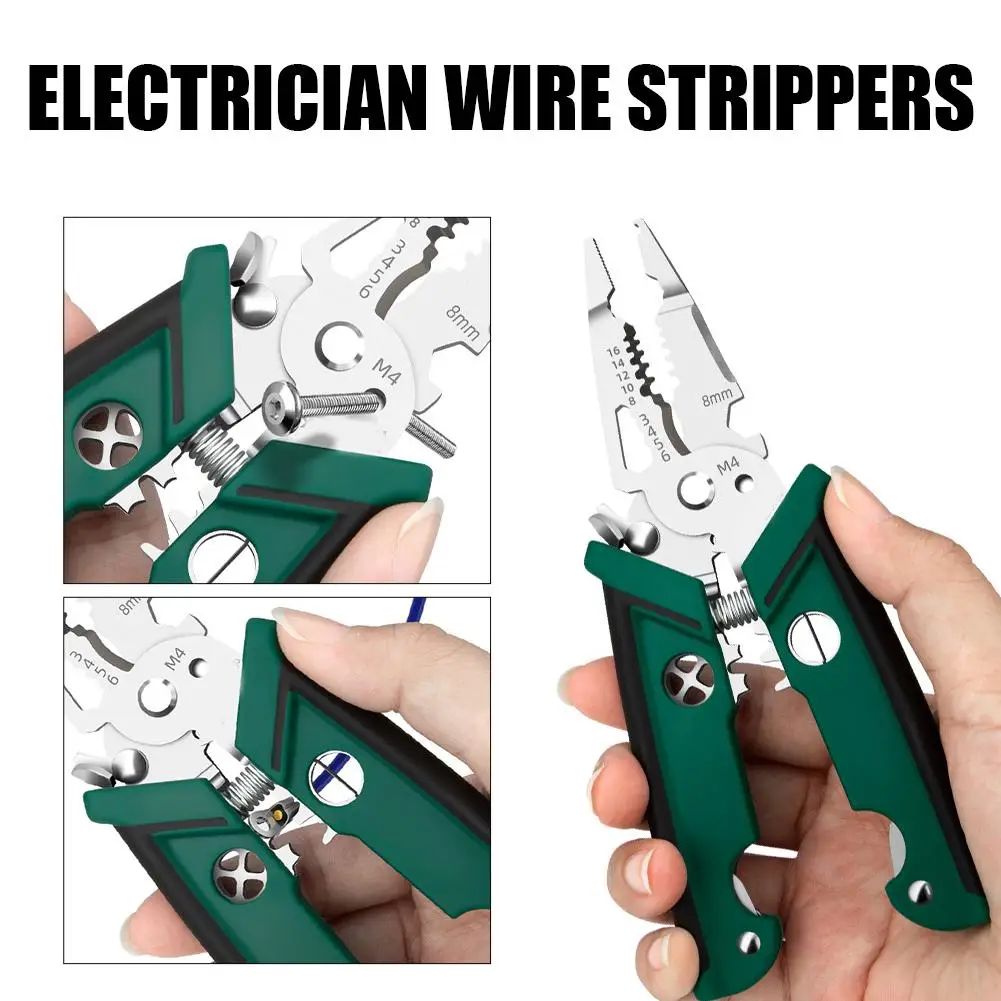 18 في 1 متعددة الأغراض سلك متجرد كهربائي Crimpe كماشة مزدوجة شفرة سلك متجرد كماشة أداة اليد المهنية #5