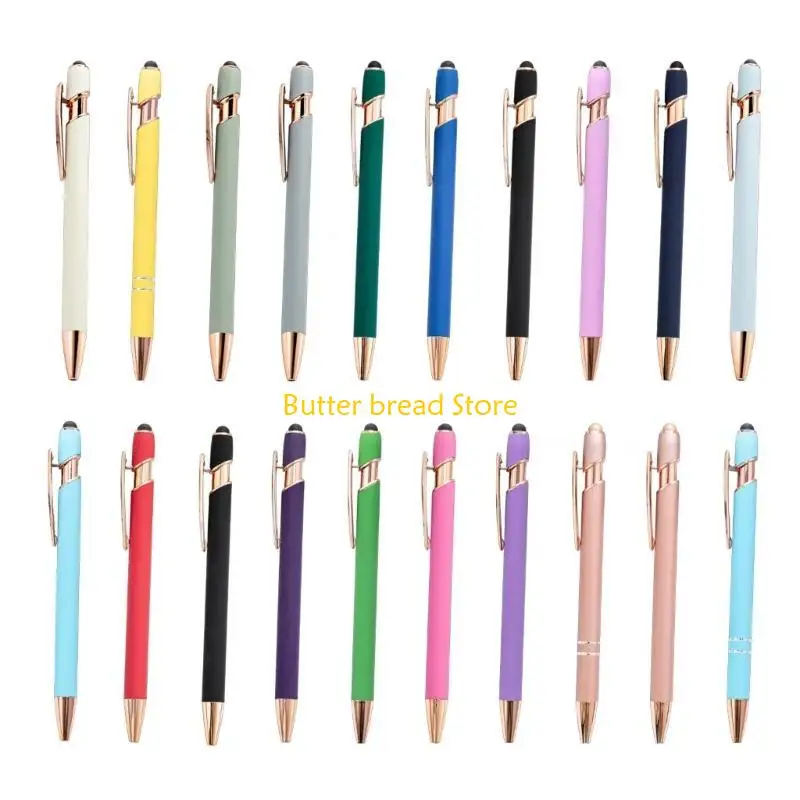 W89C Retractable Metal Ballpoint Pen with Touching Screen Tip Pen Metal Pen Clip