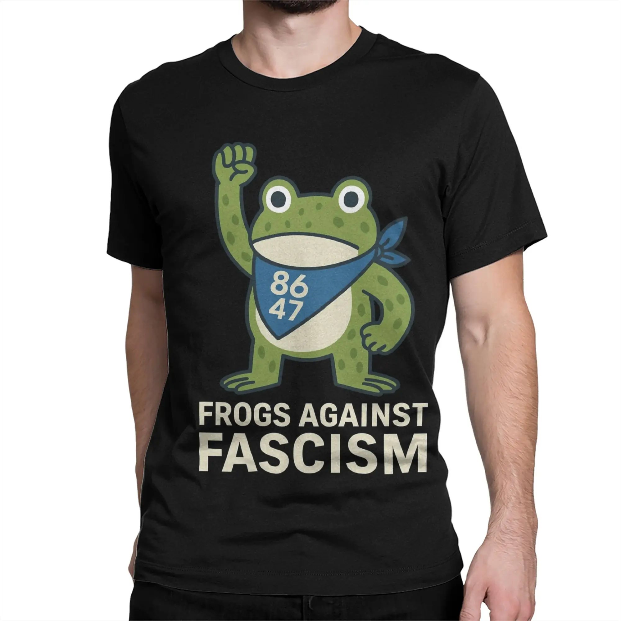 portland frog - FROGS AGAINST FASCISM  T-Shirts Men Women's Crew Neck 100% Cotton T Shirt  Short Sleeve Tees Gift Idea Tops