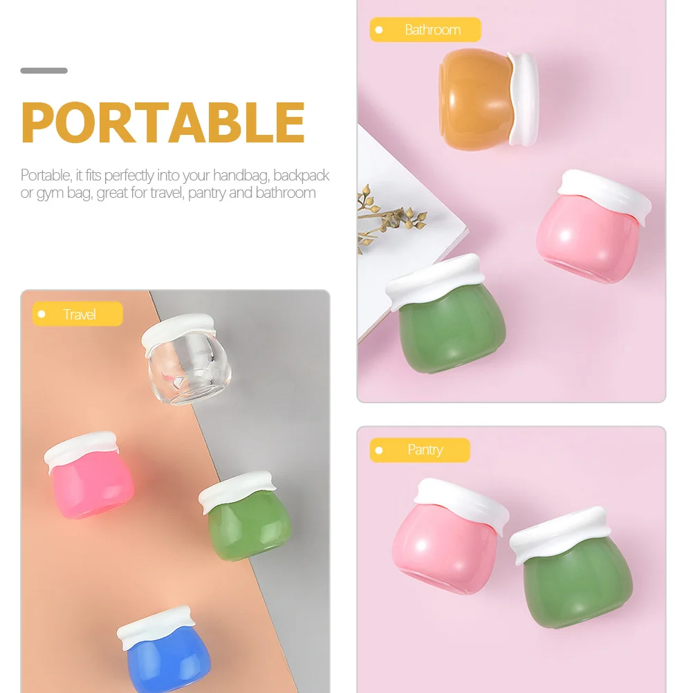 

8Pcs Small Travel Makeup Jars Clear Leakproof Screw Lid Containers Sample Containers Portable Lip Balm Lotion