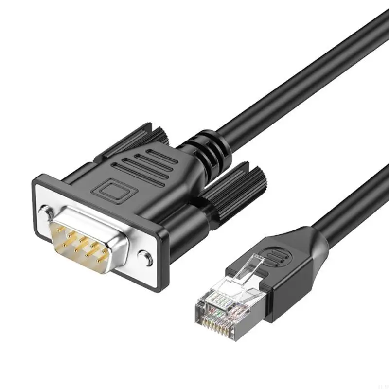 E1PF RJ45 8P8C Ethernet to DB9 RS232 Control Cable Serial Port Extension Wire Line