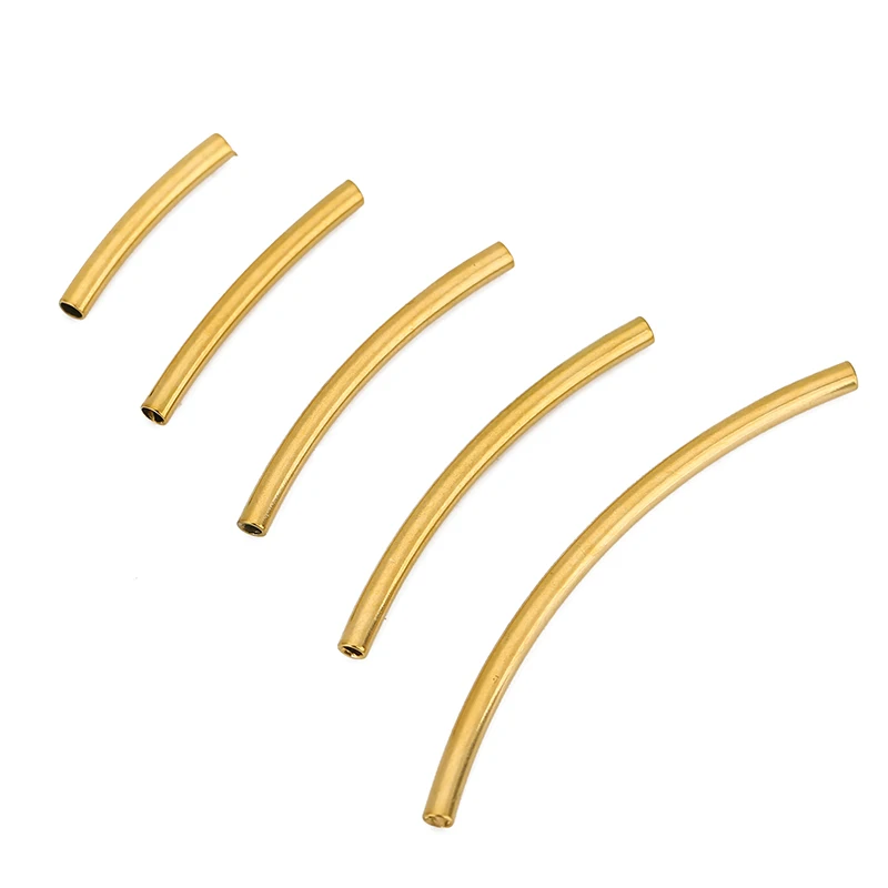 20pcs Never Fade PVD Stainless Steel Spacer Tube Beads 15 20 25 30 40 mm Necklace Bracelet Beads For Diy Jewelry Making Findings