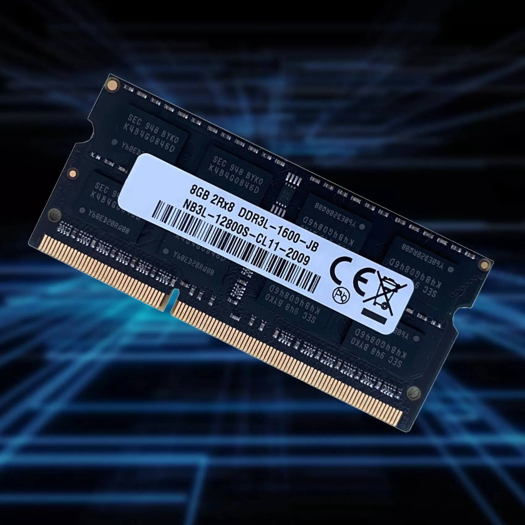 DDR3 8GB de memória RAM portátil, 1600MHz, 1.35V, 204 pinos, SODIMM, suporte Dual Channel para laptop Intel AMD