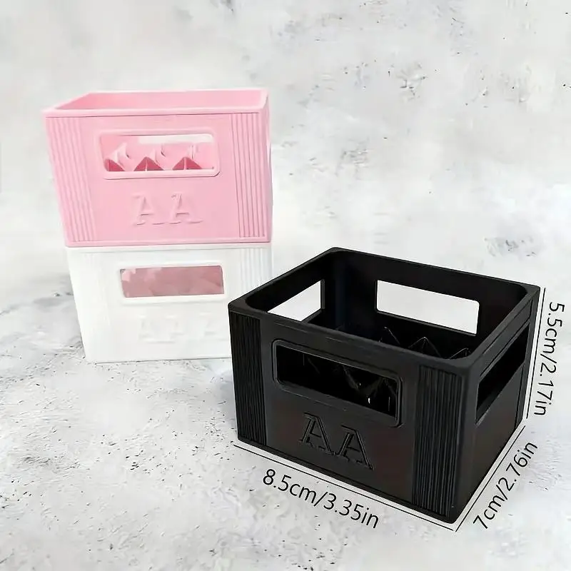 - 1Pcs Large Capacity 30/20 Compartments Durable Plastic Organizer 3D Printed AAA/AA Battery Storage Box For Home Decoration -