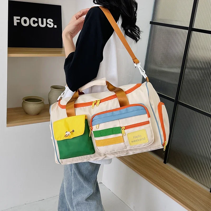 High Quality Oxford Travel Bags Color Matching Large Capacity Unique Design Shoulder and Handbags for Women 2024 Casual New