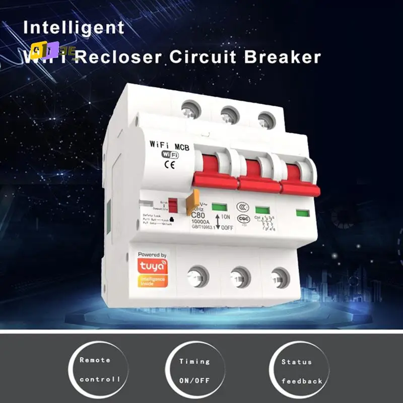 

A13E-1 шт. Умный автоматический выключатель Tuya Smart Circuit Breake Автоматический выключатель Защита от перегрузки и короткого замыкания (4P)