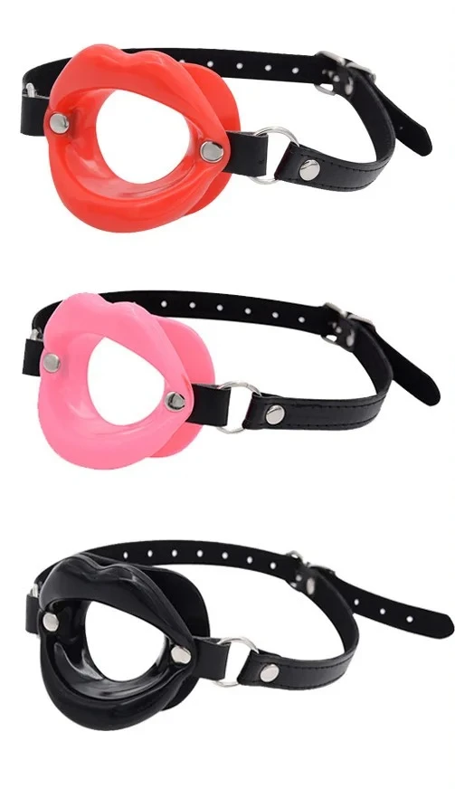Sex Slave Silicone Lips NO Glue Bondage Gear bocca aperta Gag Fetish orale Bdsm Bondage restraint Sex Erotic Toy Spanking Paddle