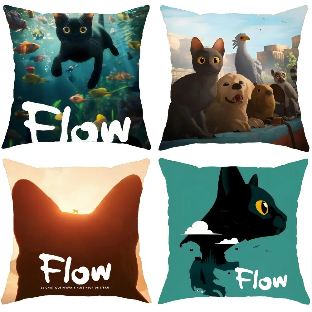 Cartoon-Film F-Flow Kissenbezug, bequemer, beidseitig verwendbarer Kissenbezug, ideal für Auto, Sofa, Schlafzimmer und mehr.
