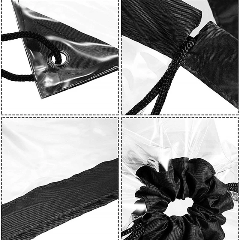 New Transparent Drawstring Backpack Fruit storage Tote Gym Bag Sport Pack Unisex Large Capacity Lightweight Beach Backpack