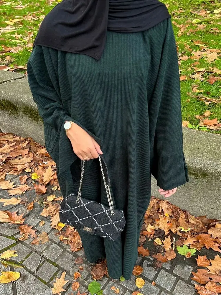 Ramadan Winter Niqab Abaya Dubai Arabic Turkey Islam Muslim Long Dress Prayer Clothes Women Kaftan Djellaba Robe Femme Musulmane