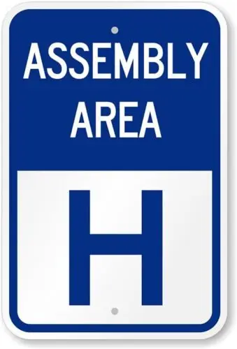 Assembly Area H Aluminum Weatherproof 12