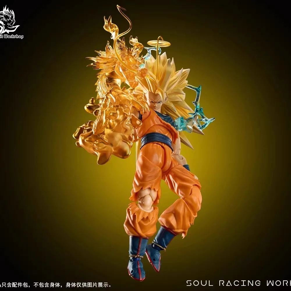 New SSW Scouti Workshop Dragon Ball SHF Super Saiya SSJ3 Super Saiyan Head Sculpture Special Effect Dragon Fist Collection Gifts
