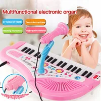 Teclado de órgano de Piano Electrónico para niños de 37 teclas con micrófono, juguetes educativos, instrumento Musical, regalos para niños y niñas