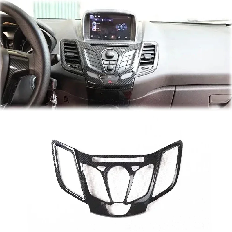Voor Ford Fiesta 2009 2010 2011 2012 2013 ABS Rode Kleur Interieur Accessoires Gear Windows Bedieningspaneel Center AC Panel cover