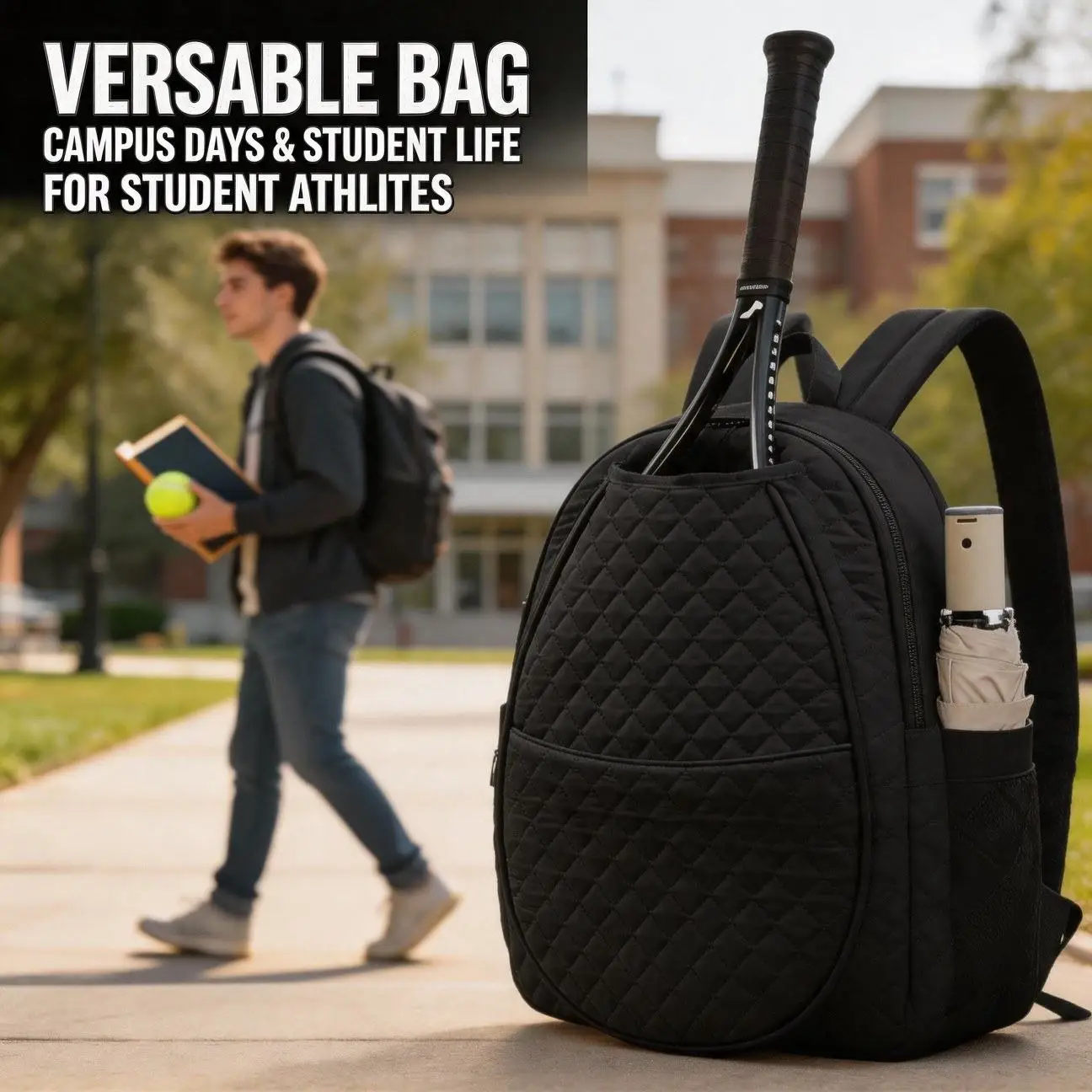 Premium Tennis Pickleball Racket Storage Backpack Crossbody Bag Practical Gift