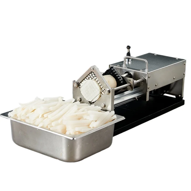 

Commercial electric strip cutter cutting potato fries cucumber carrot strips potato cucumber electric strip pusher