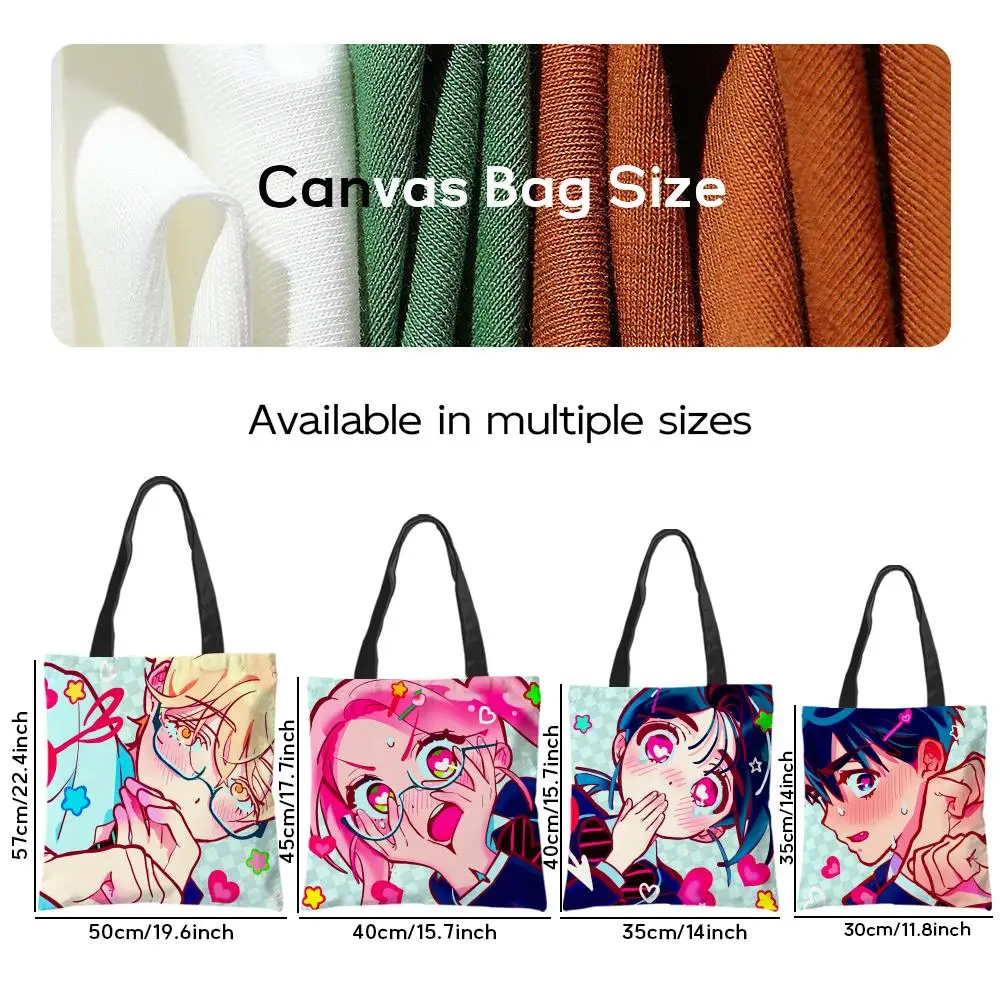 Storage Bags Casual Portable Shoulder Bag Lightweight Shopping Bag Reusable Linen Bag Family Love Anime A-Alien Stage